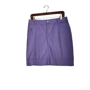 Tribal Women’s Flat Front Button Closure Mini Skirt Lilac Purple Size 8